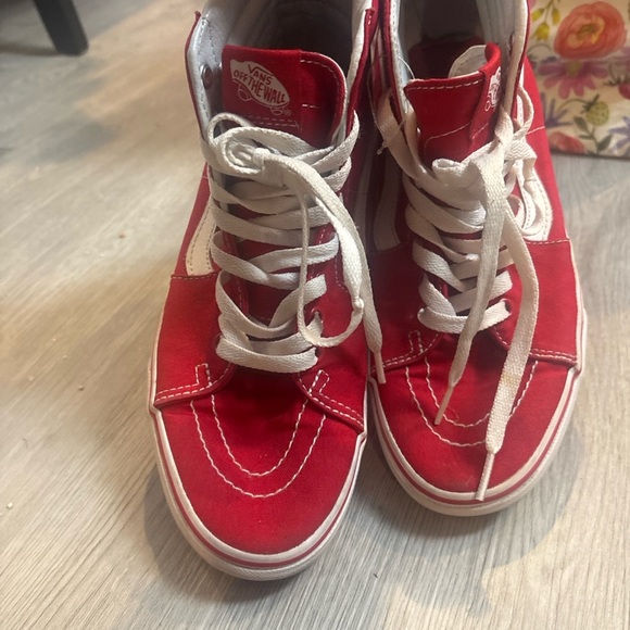 Vans Red and White Skate Shoes - Picture 2 of 6